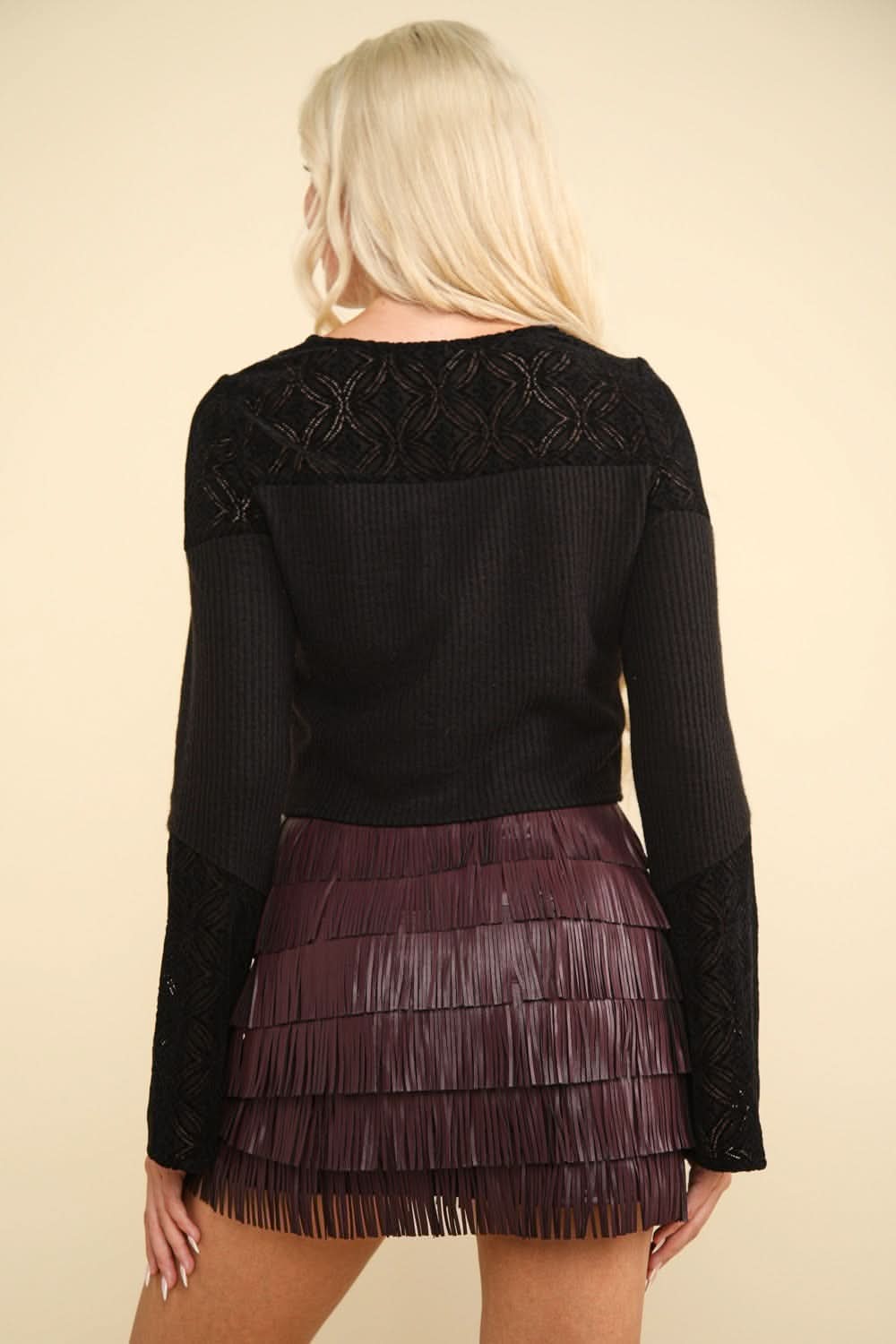 Very J lace detail crop top - Love Salve
